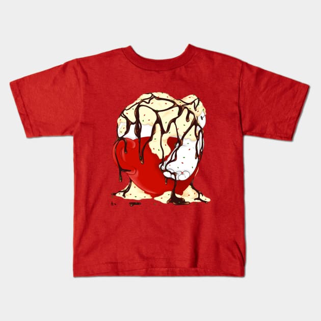 Hold the Foam Kids T-Shirt by Squid Mama Art